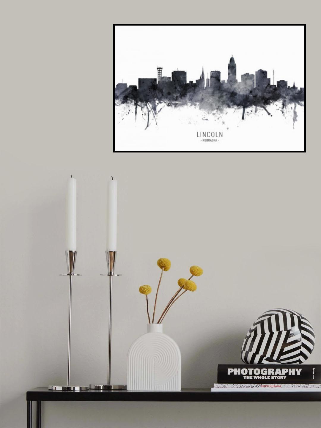 Lincoln Nebraska Skyline Poster och Canvastavla