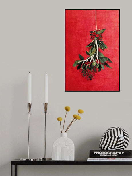 Painted Mistletoe Poster och Canvastavla
