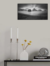 Black Rock in Haukland Beach Poster och Canvastavla