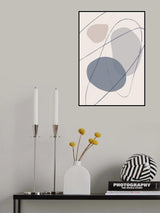 New Shapes Blue No 2 Poster och Canvastavla