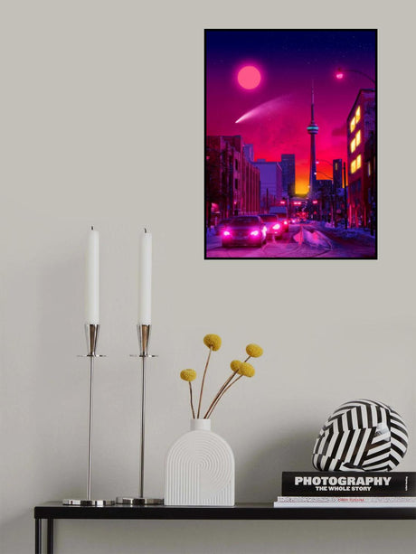 Neon City Poster och Canvastavla