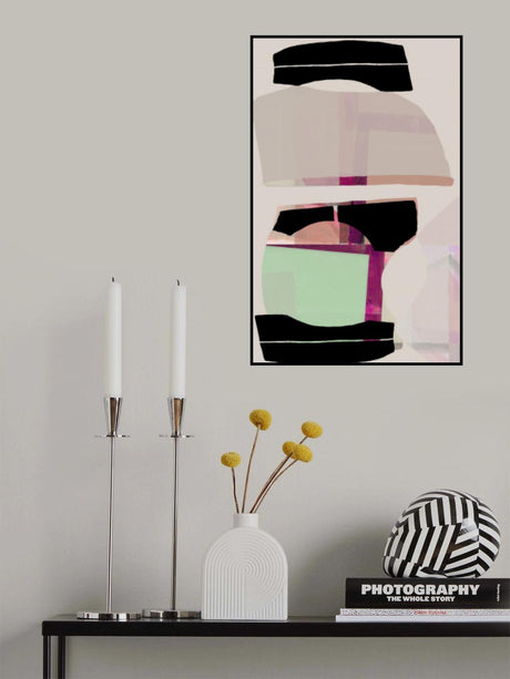 Colored Abstract Black No1 Poster och Canvastavla