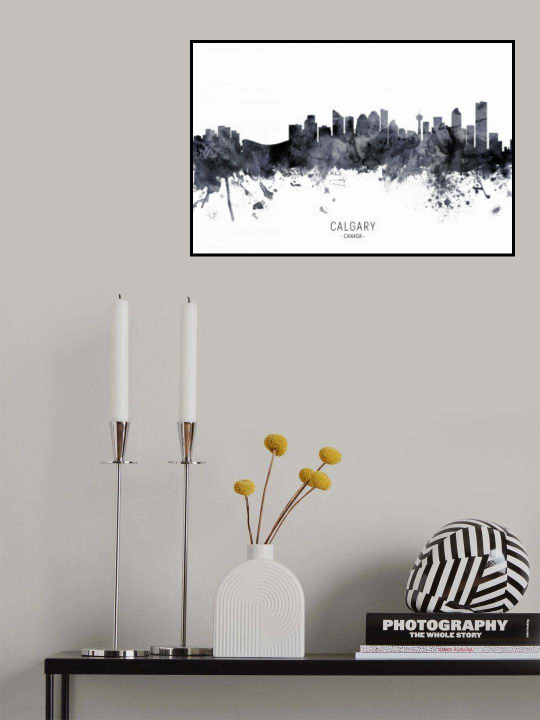 Calgary Canada Skyline Poster och Canvastavla