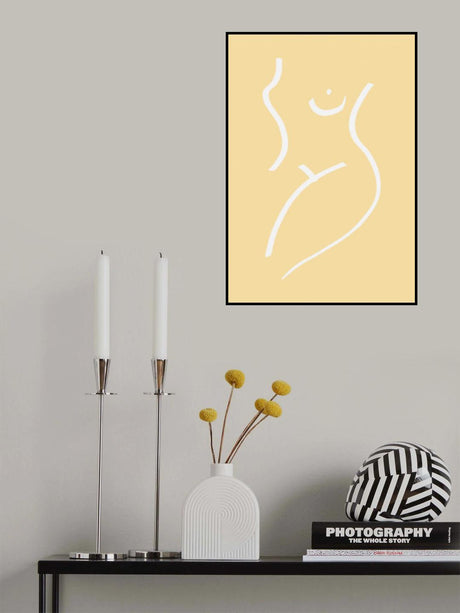 Nude Yellow Poster och Canvastavla