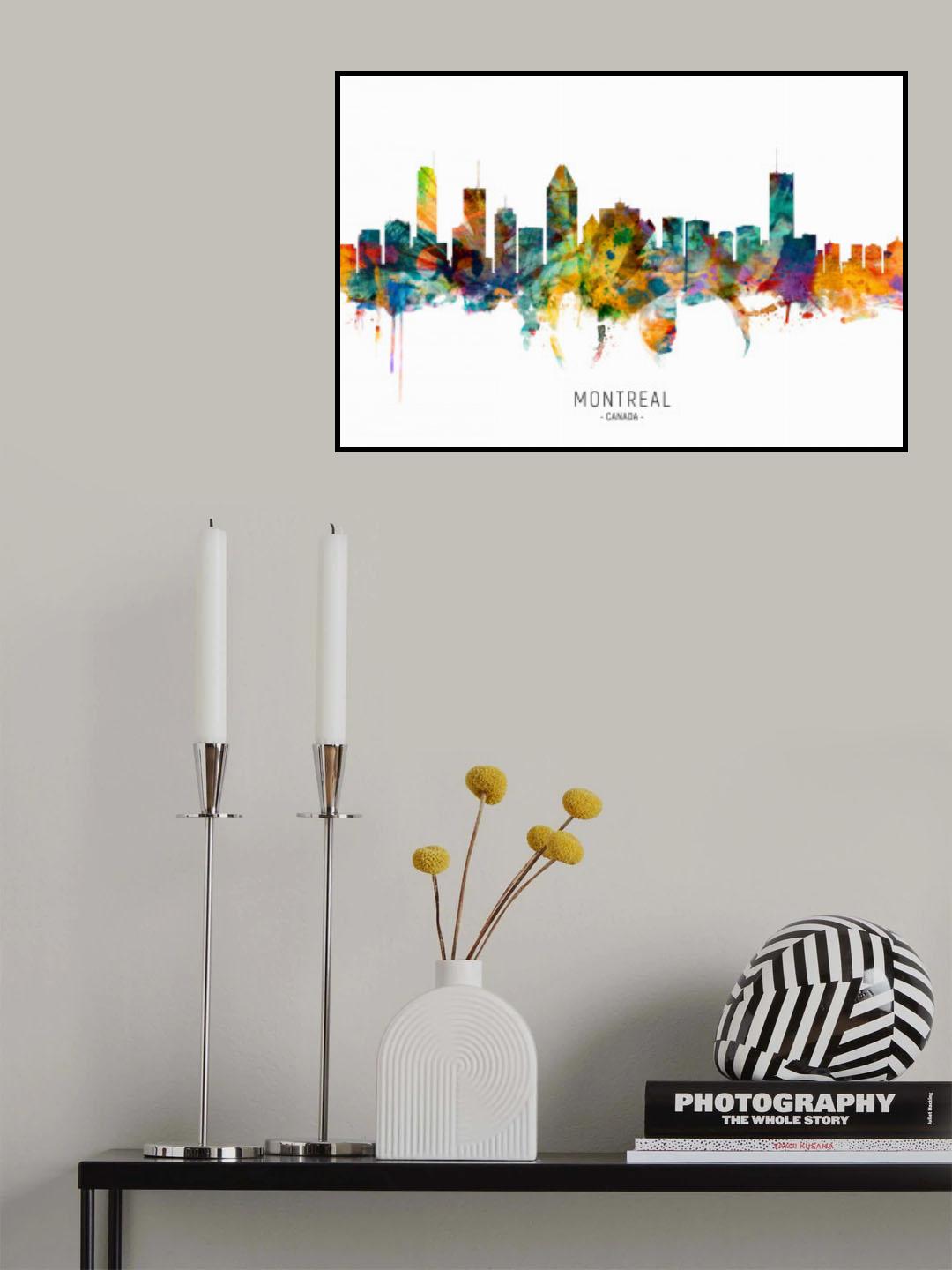 Montreal Canada Skyline Poster och Canvastavla