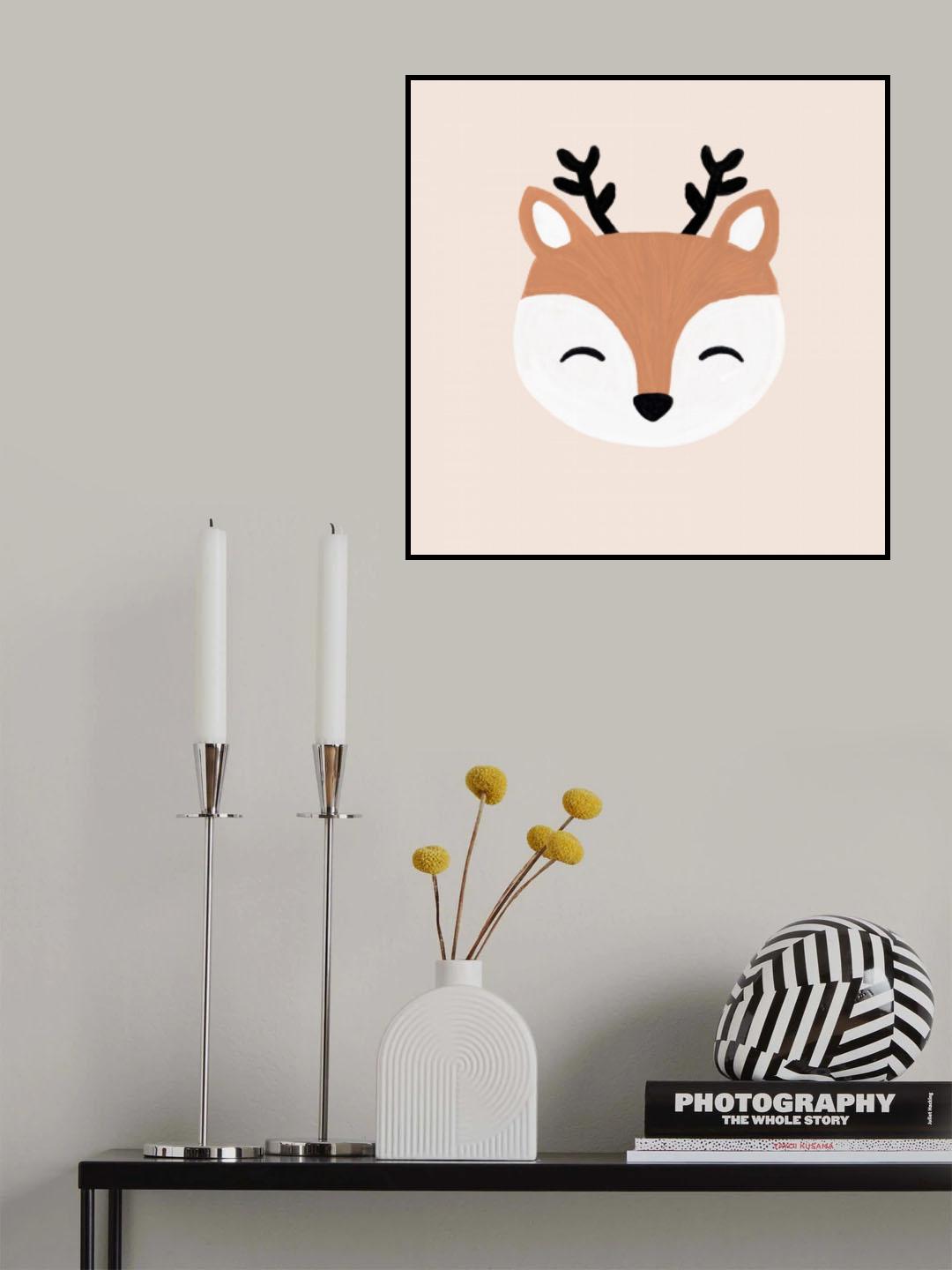 Blush Deer Poster och Canvastavla