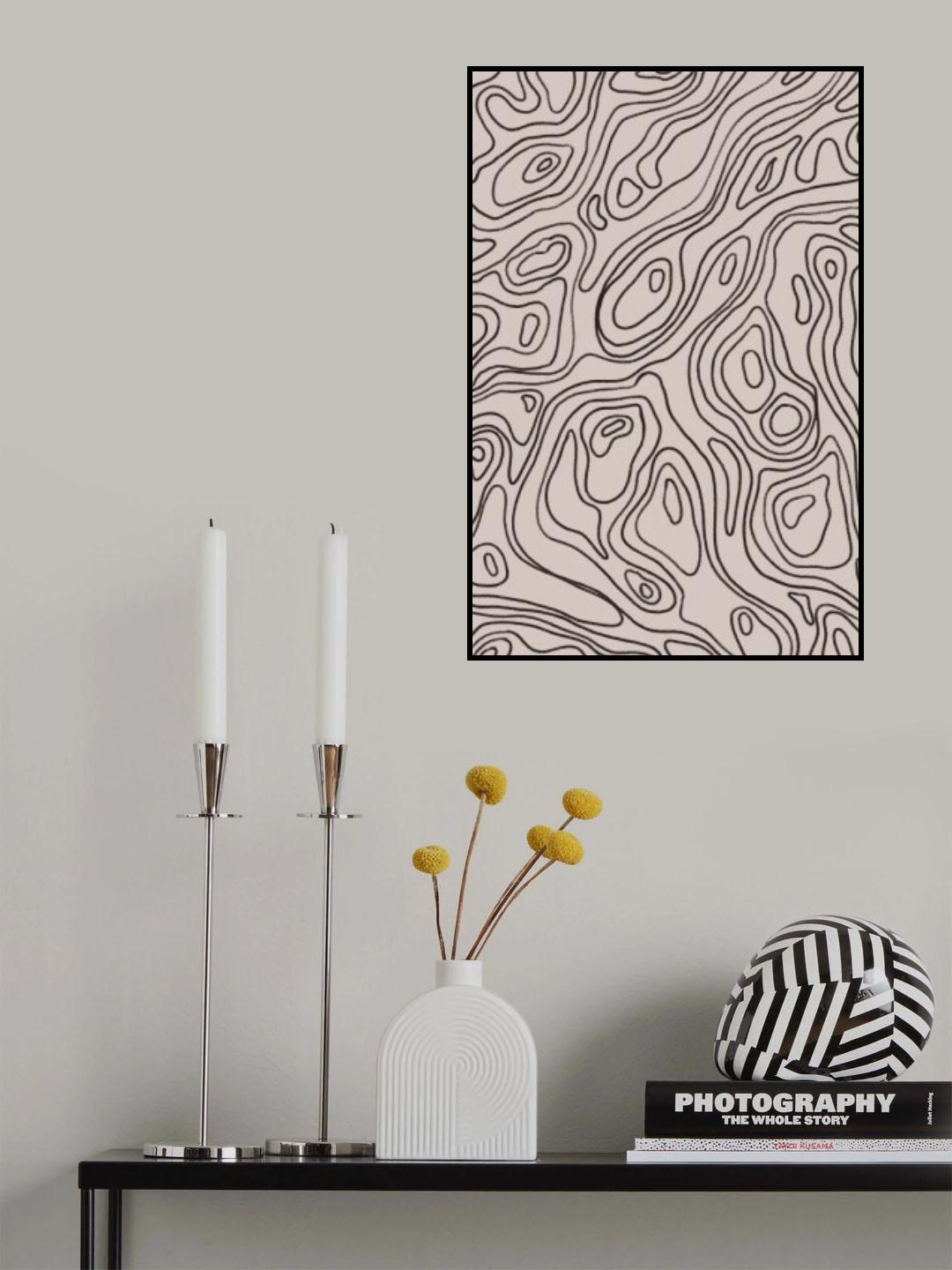 Iso Lines Pattern Poster och Canvastavla