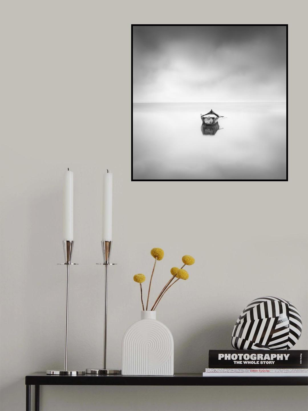 Lonely boat Poster och Canvastavla