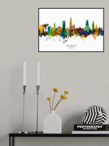 Antwerp Belgium Skyline Poster och Canvastavla