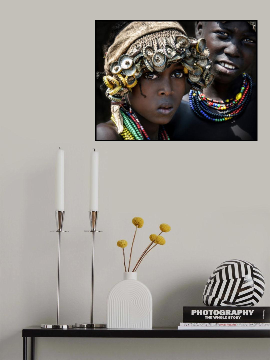 Dassenech Tribe kids Poster och Canvastavla