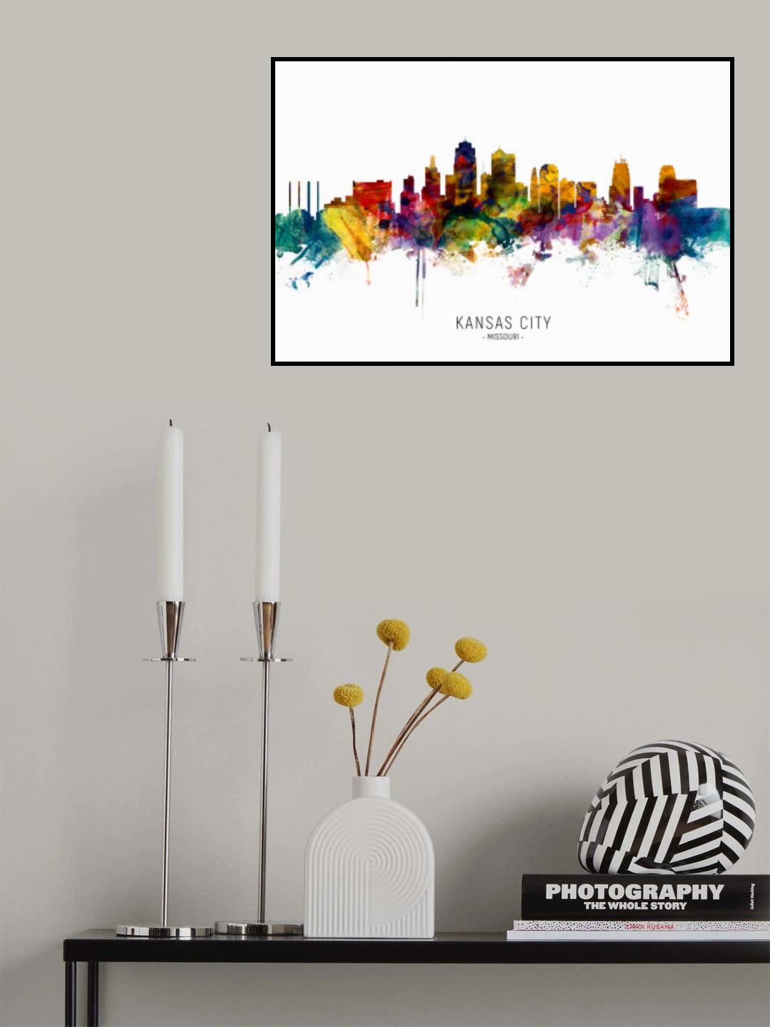 Kansas City Missouri Skyline Poster och Canvastavla