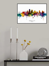Kansas City Missouri Skyline Poster och Canvastavla