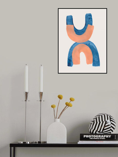 Tan Teal Helix Poster och Canvastavla