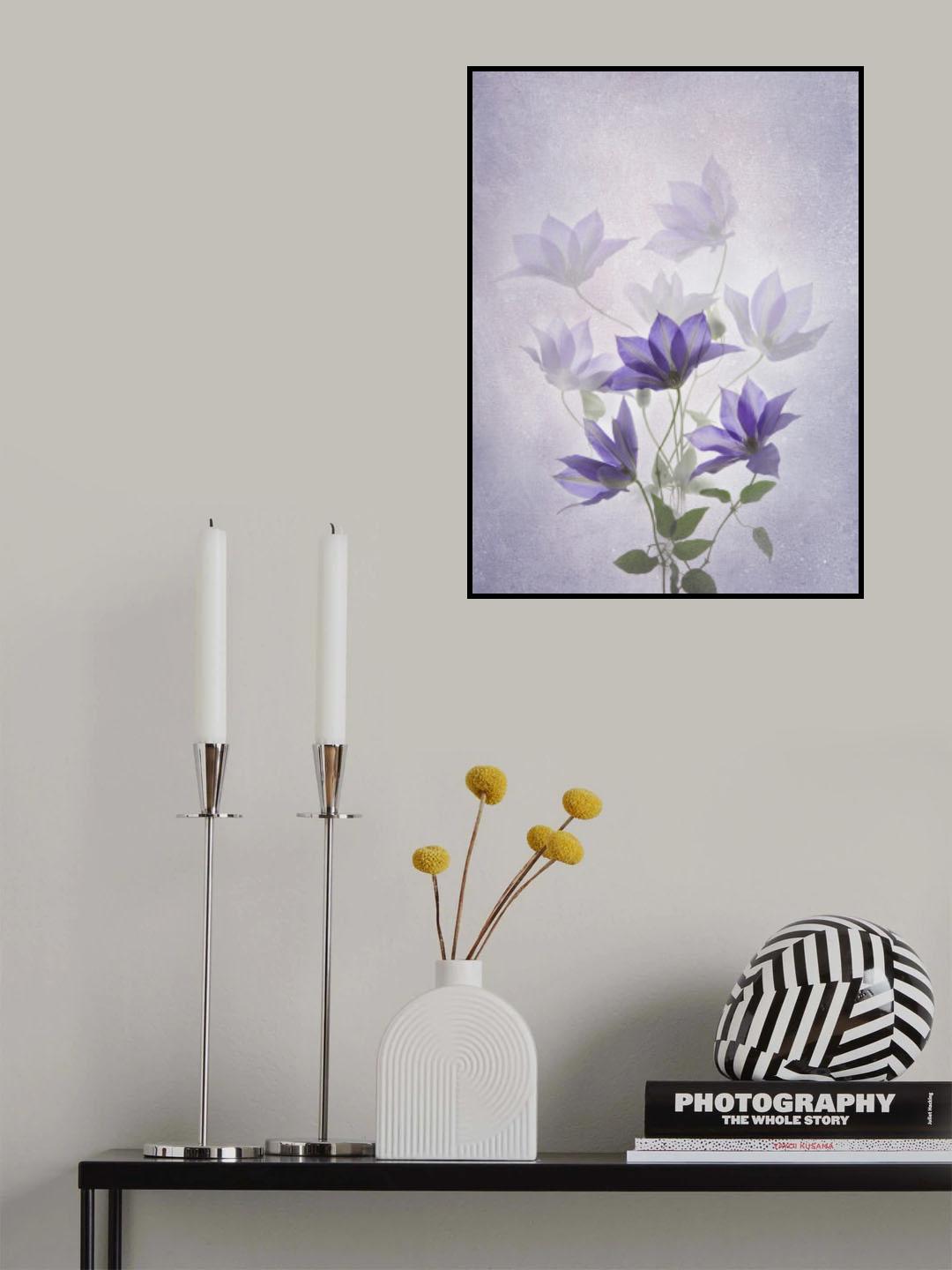 Purple Clematis Poster och Canvastavla
