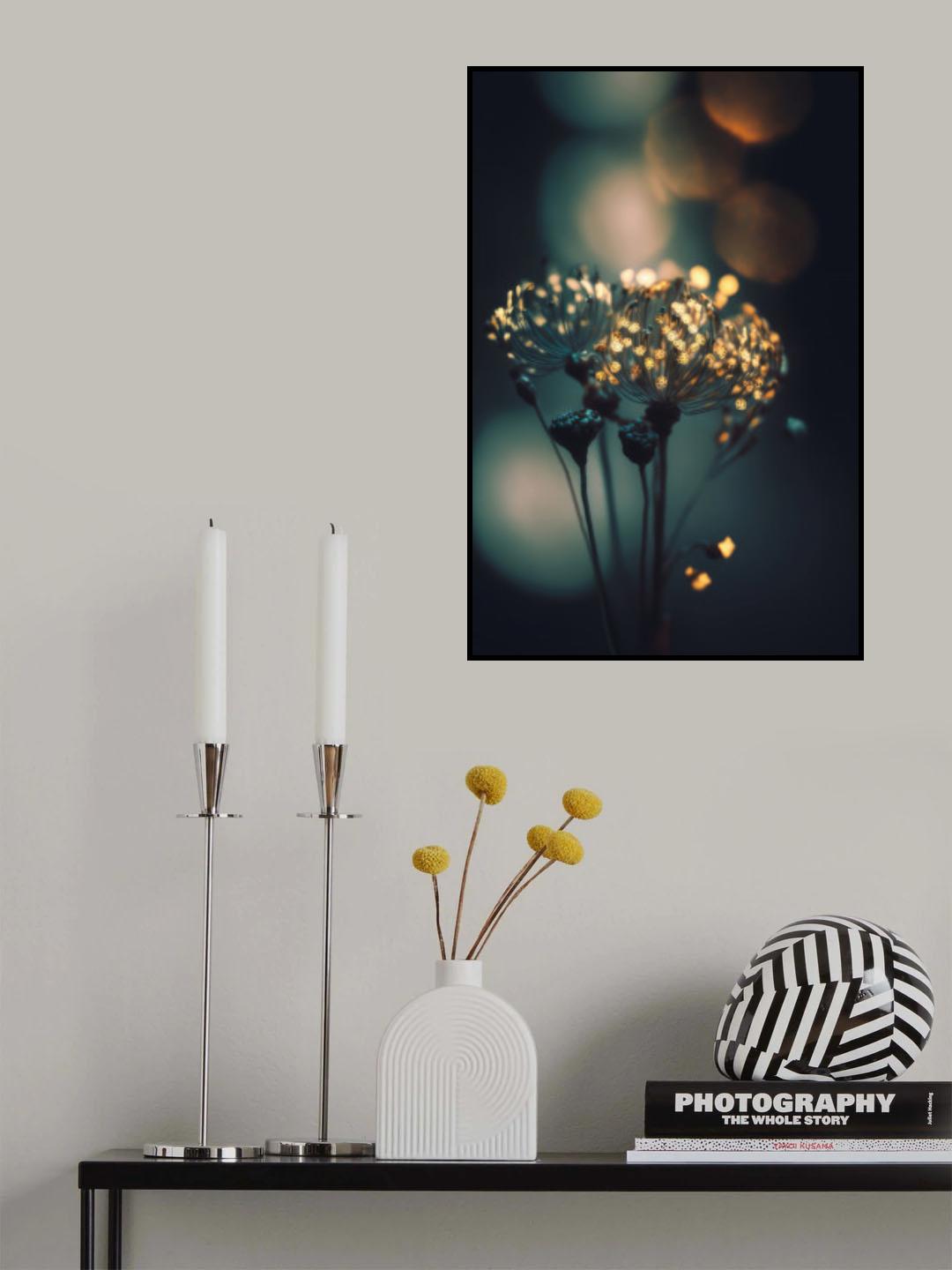 Glowing Dots Poster och Canvastavla
