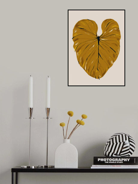 Philodendron Gloriosum Mustard Poster och Canvastavla