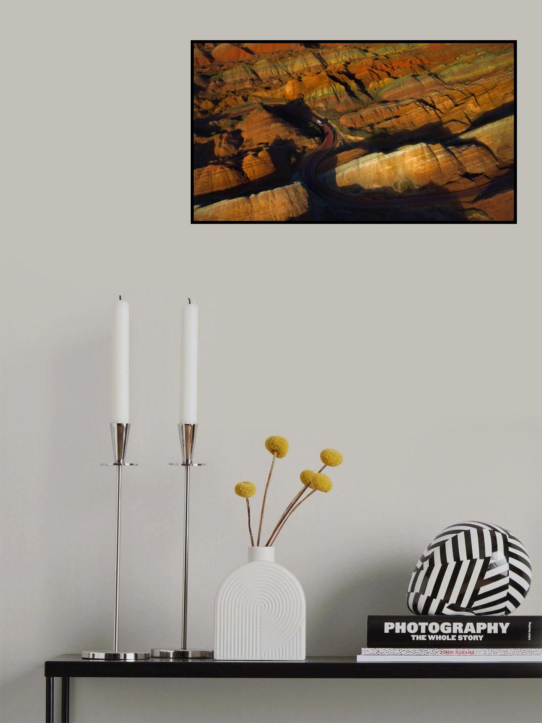 Aerial Danxia Poster och Canvastavla