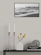 old pier and dramatic landscape Poster och Canvastavla