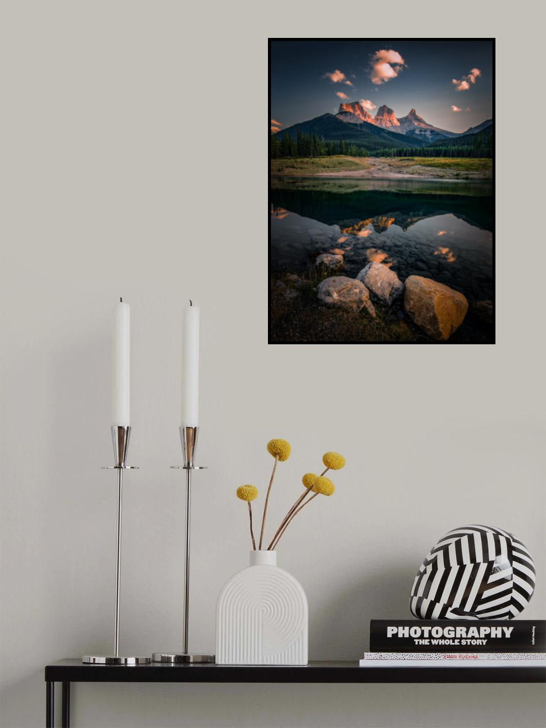 Sunset at mountain Three sisters Poster och Canvastavla