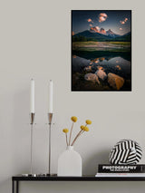 Sunset at mountain Three sisters Poster och Canvastavla