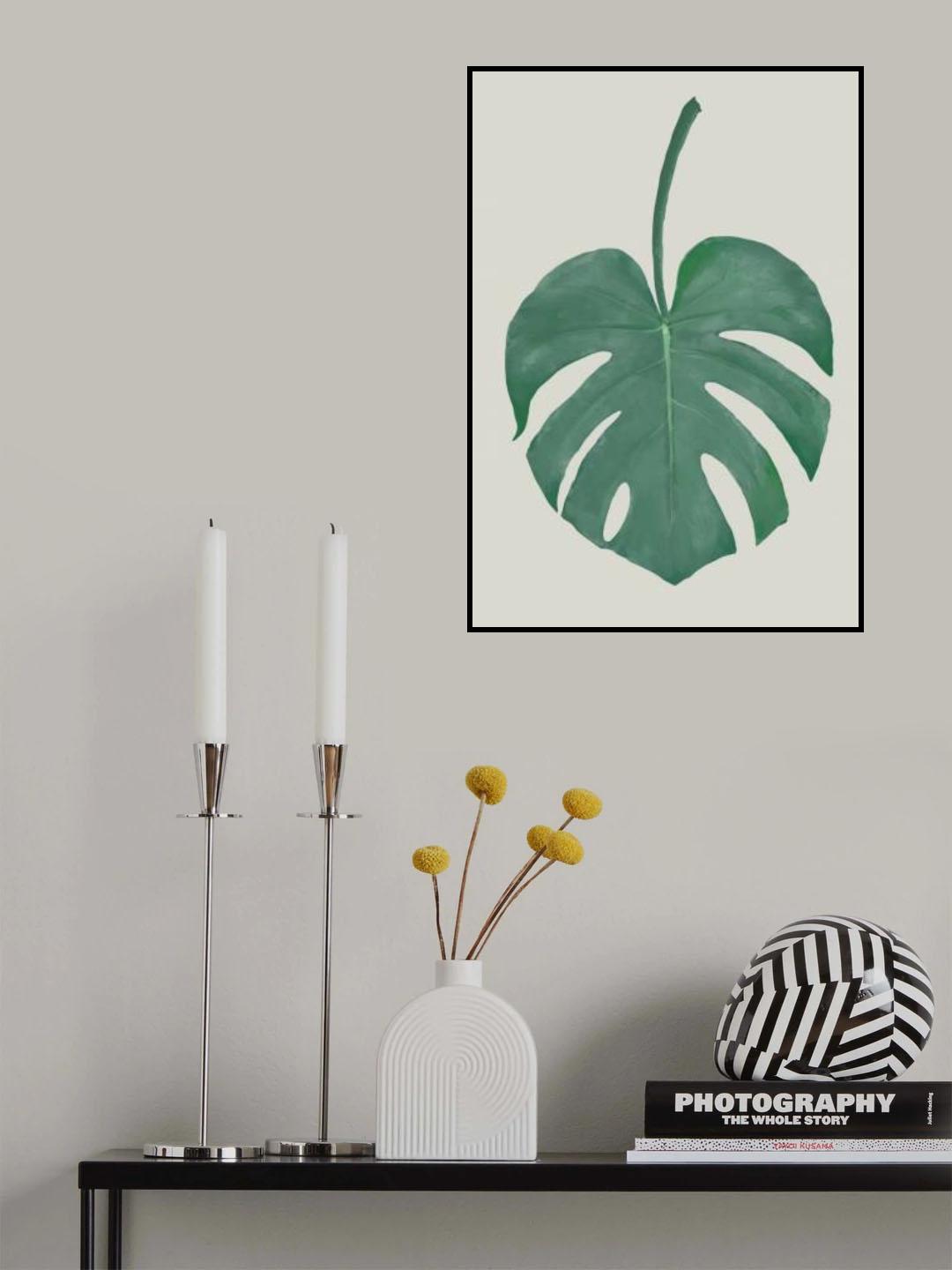 Monstera Aqua 05 Poster och Canvastavla