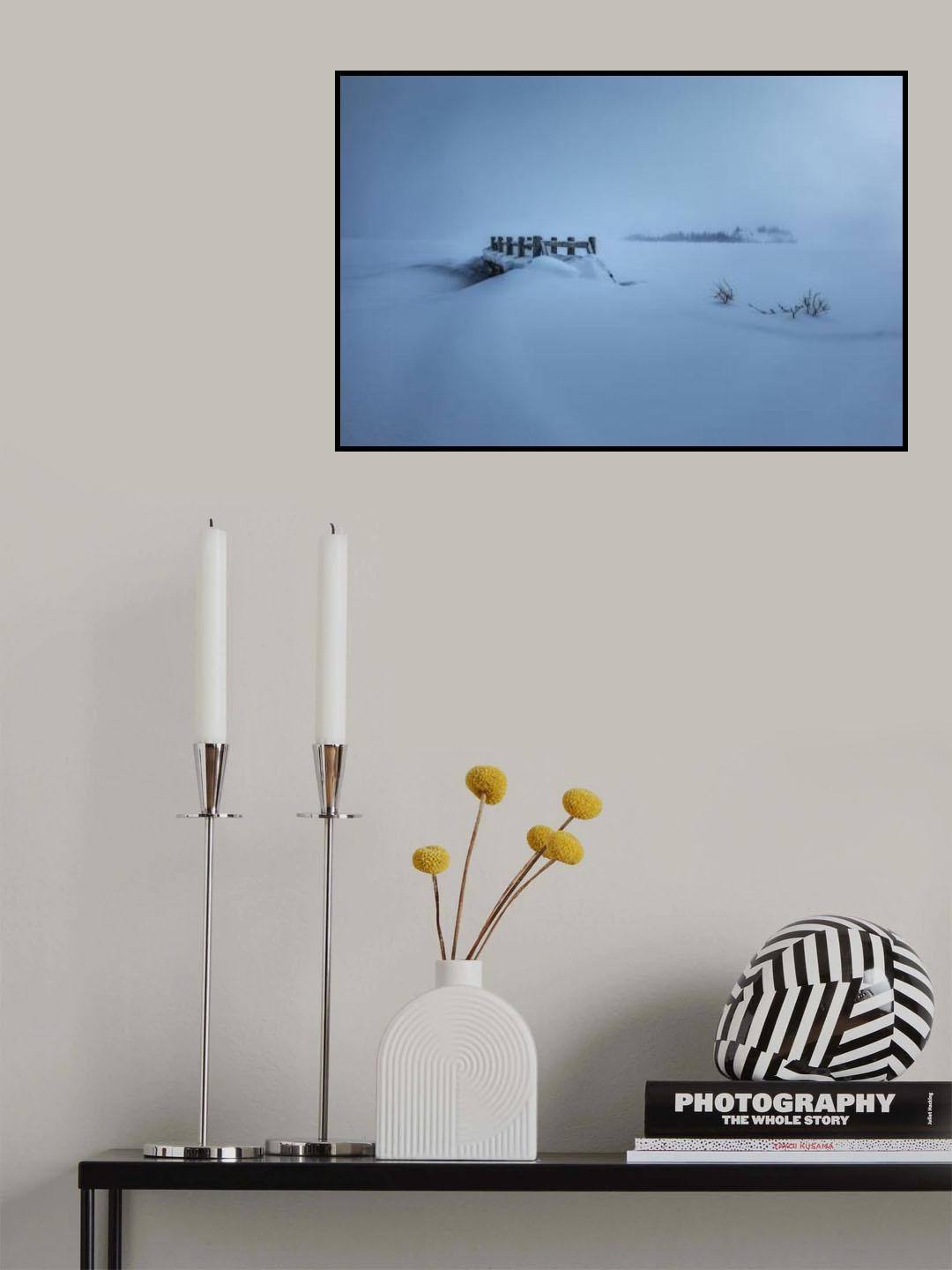 Small Woodbridge after snow Poster och Canvastavla