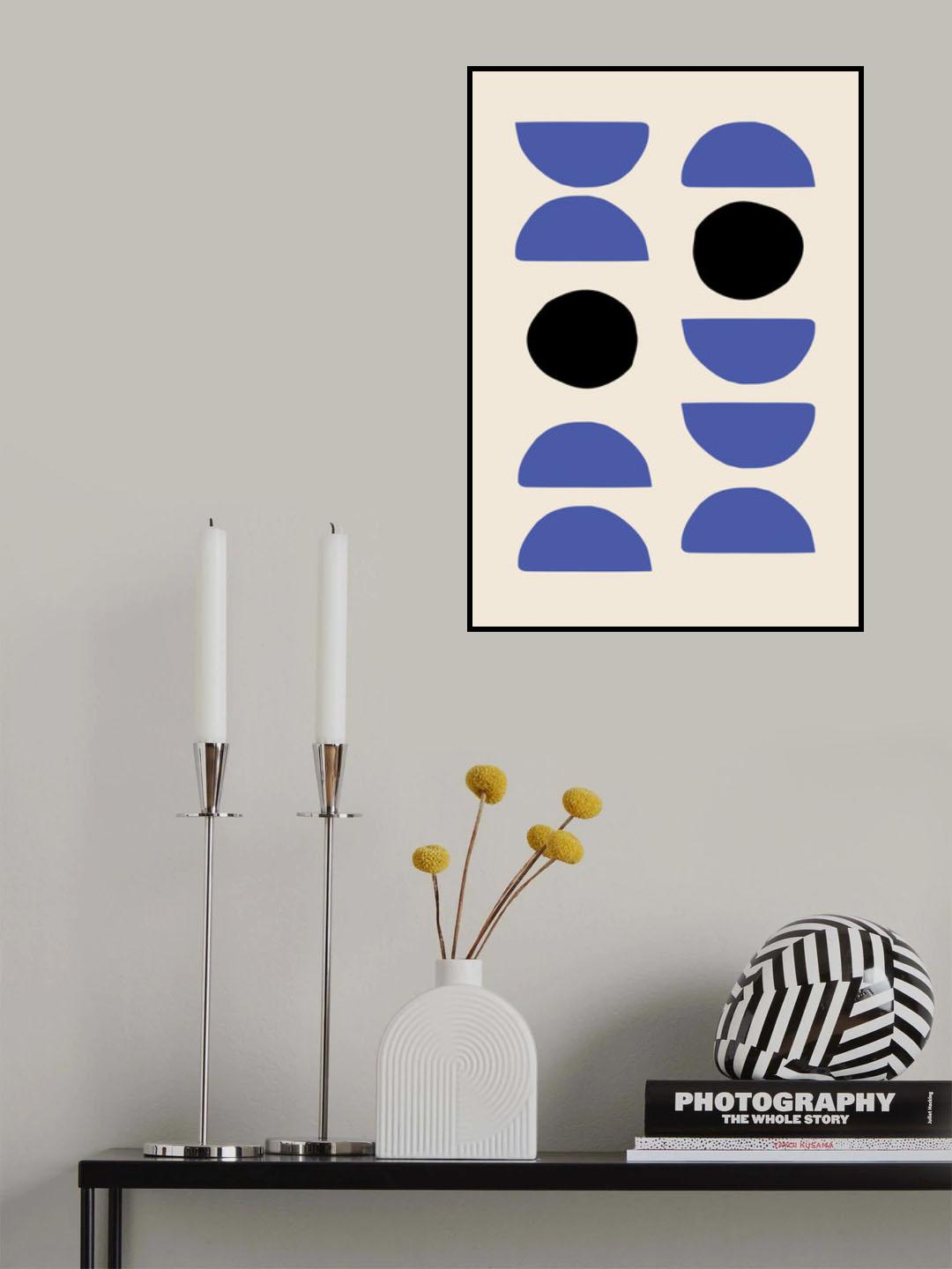 Blue Shapes Poster och Canvastavla