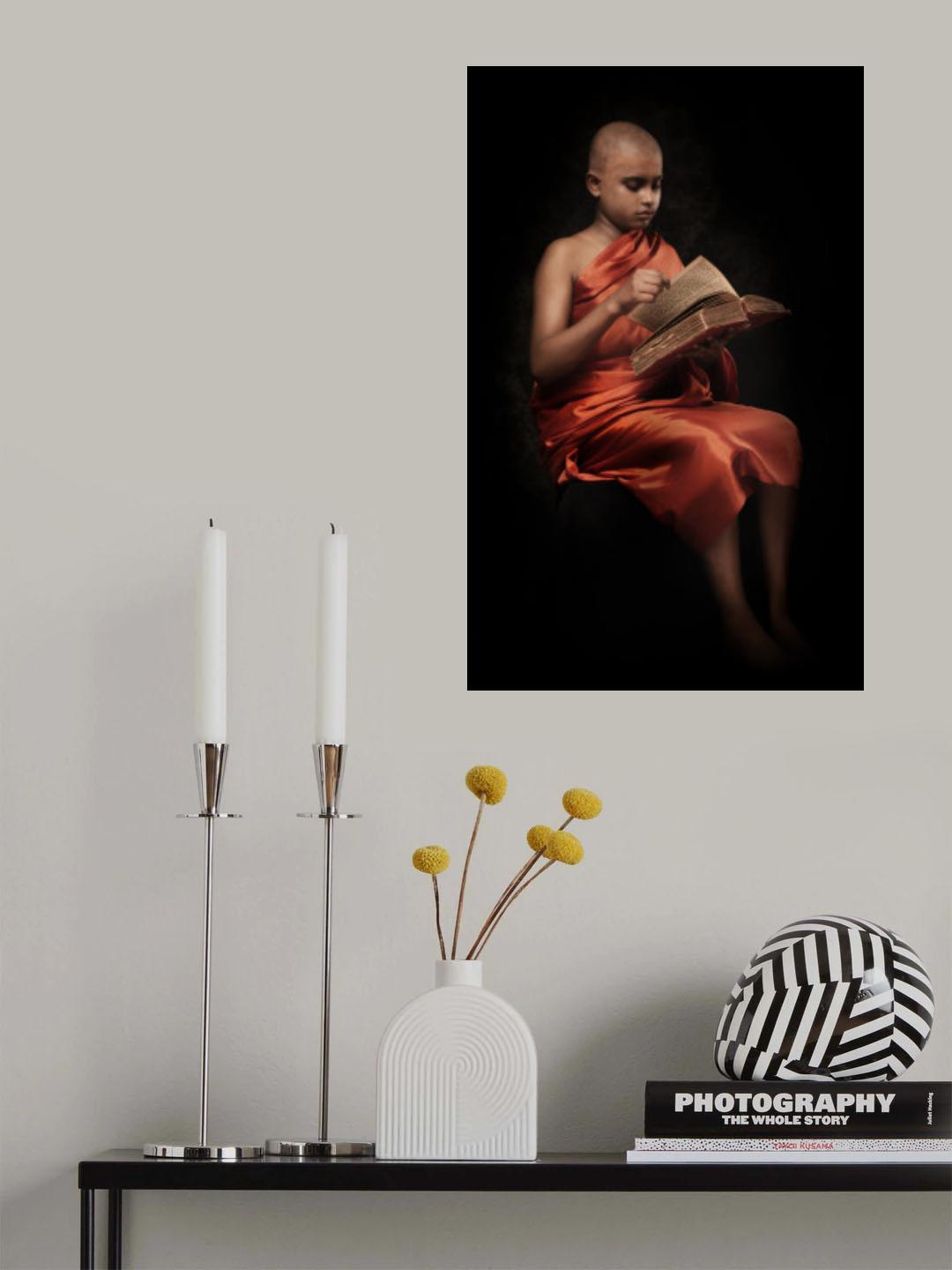 Monk in Reading Poster och Canvastavla