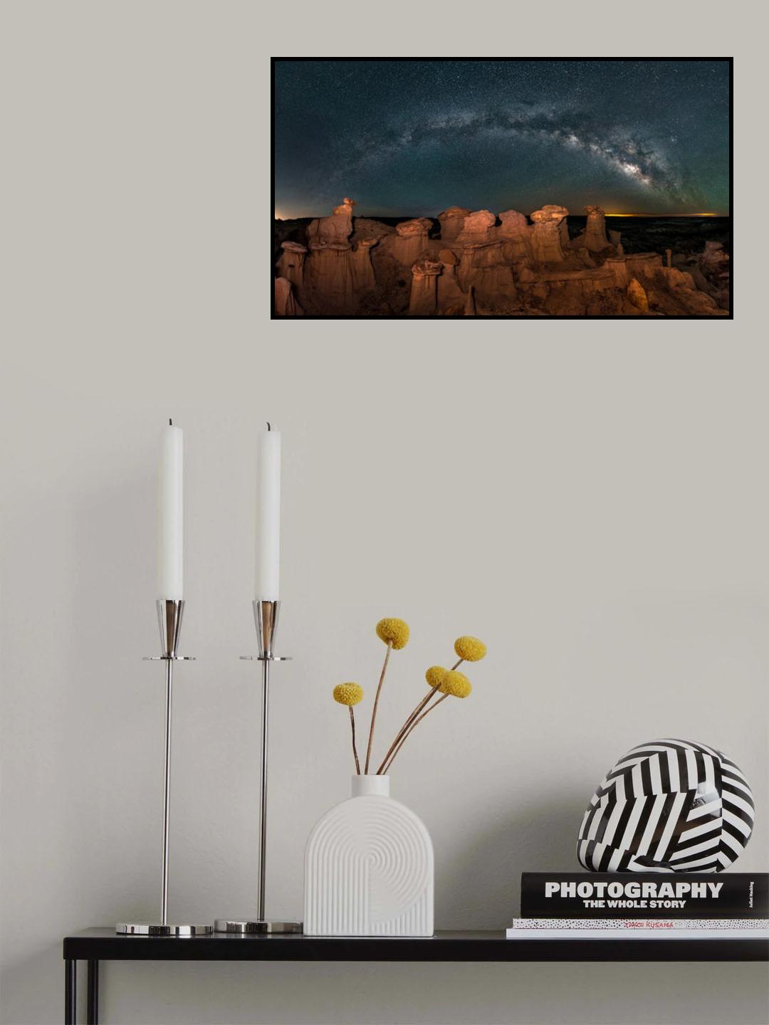 Milky way over Bisti/De-Na-Zin Wilderness Poster och Canvastavla