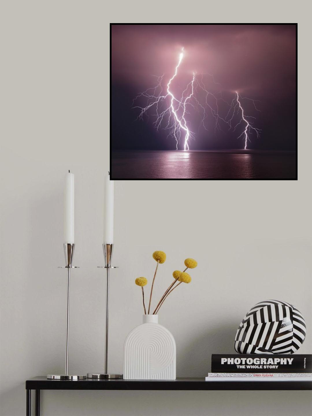 Thunderbolt over the sea Poster och Canvastavla