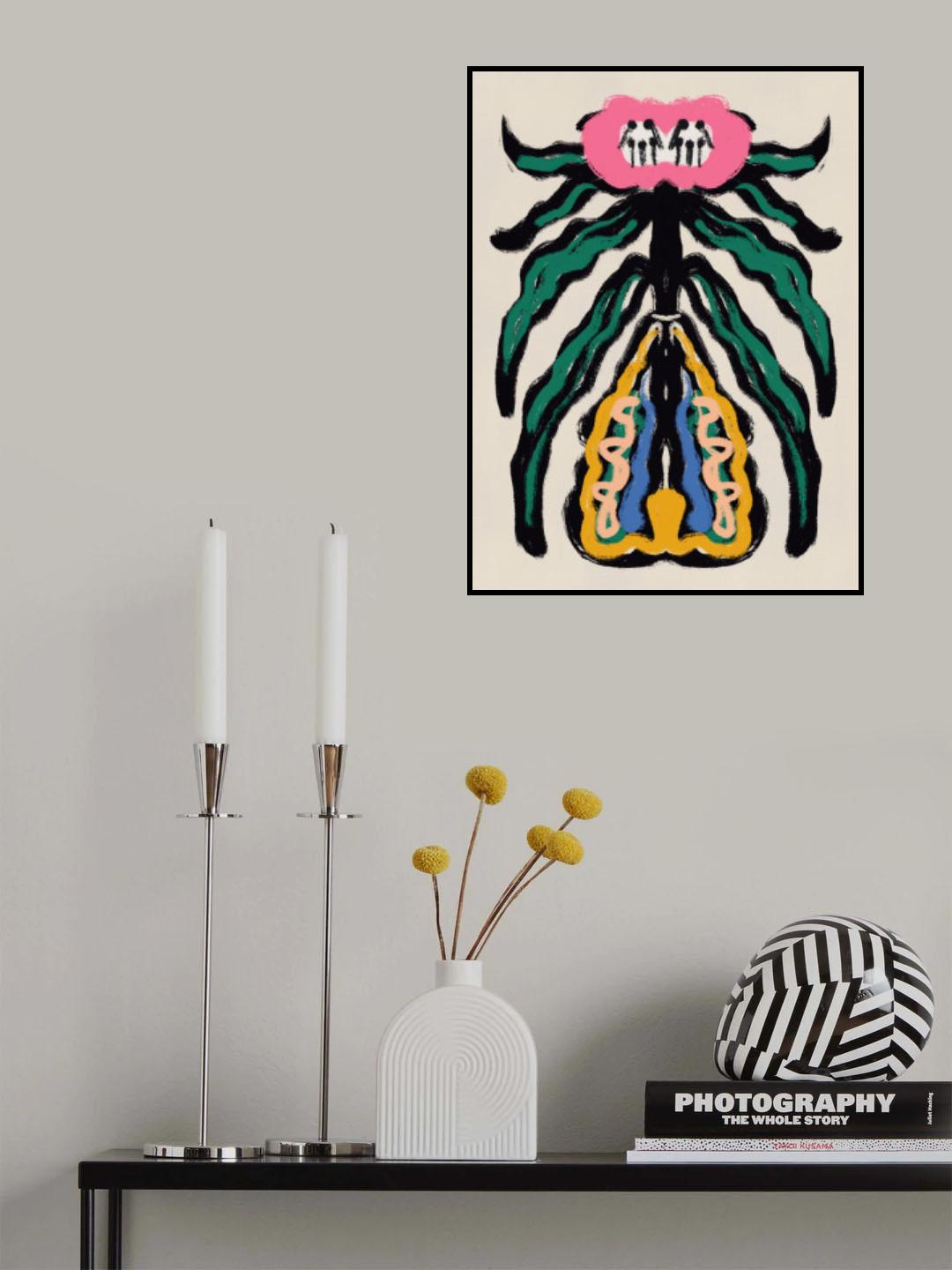 Painterly Flower Poster och Canvastavla