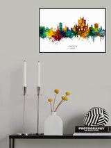 Lincoln England Skyline Poster och Canvastavla
