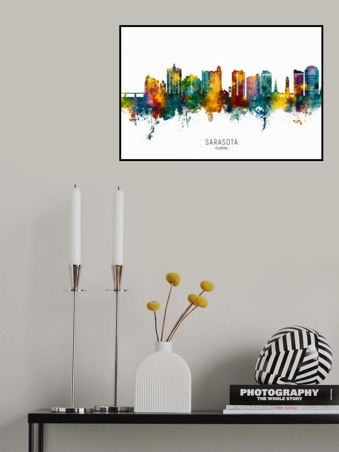 Sarasota Florida Skyline Poster och Canvastavla