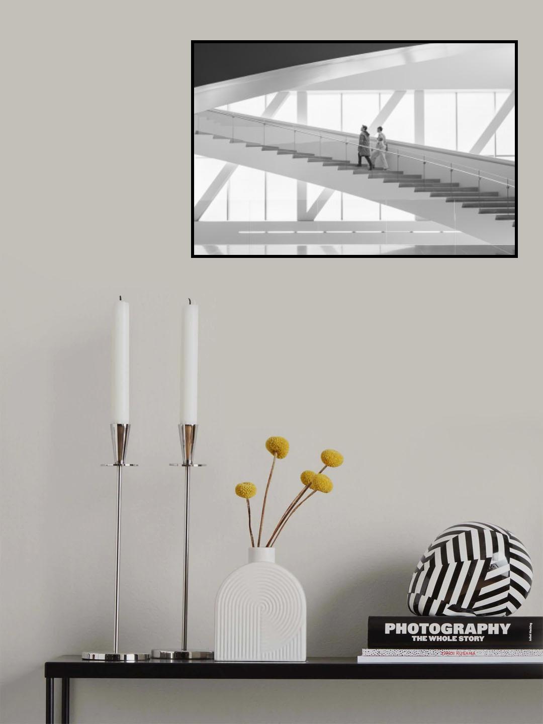 On stairs Poster och Canvastavla