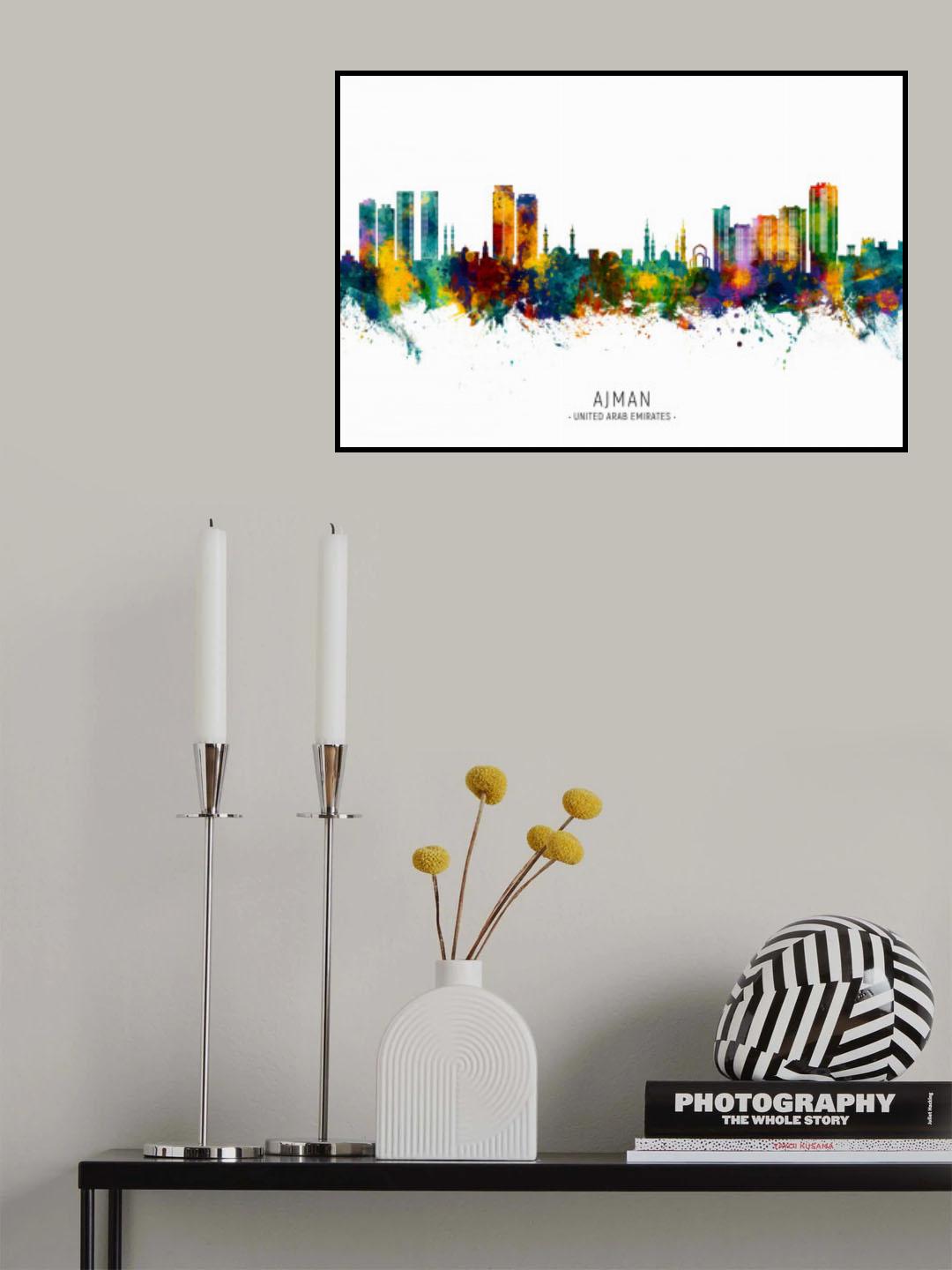 Ajman Skyline Poster och Canvastavla