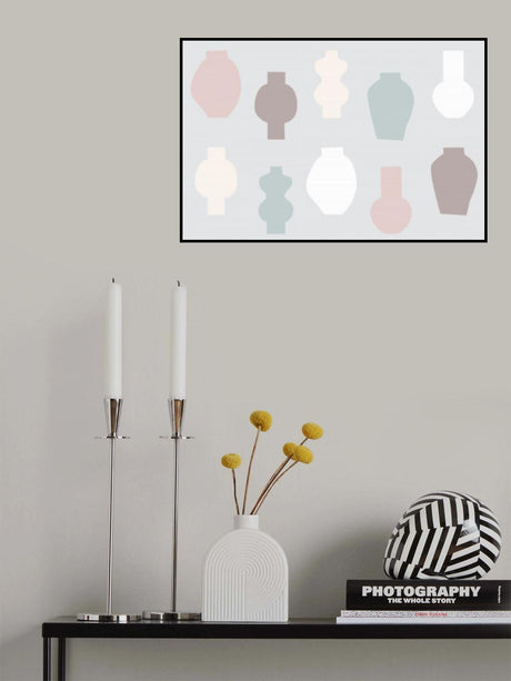 Abstract Vases Pastel Poster och Canvastavla