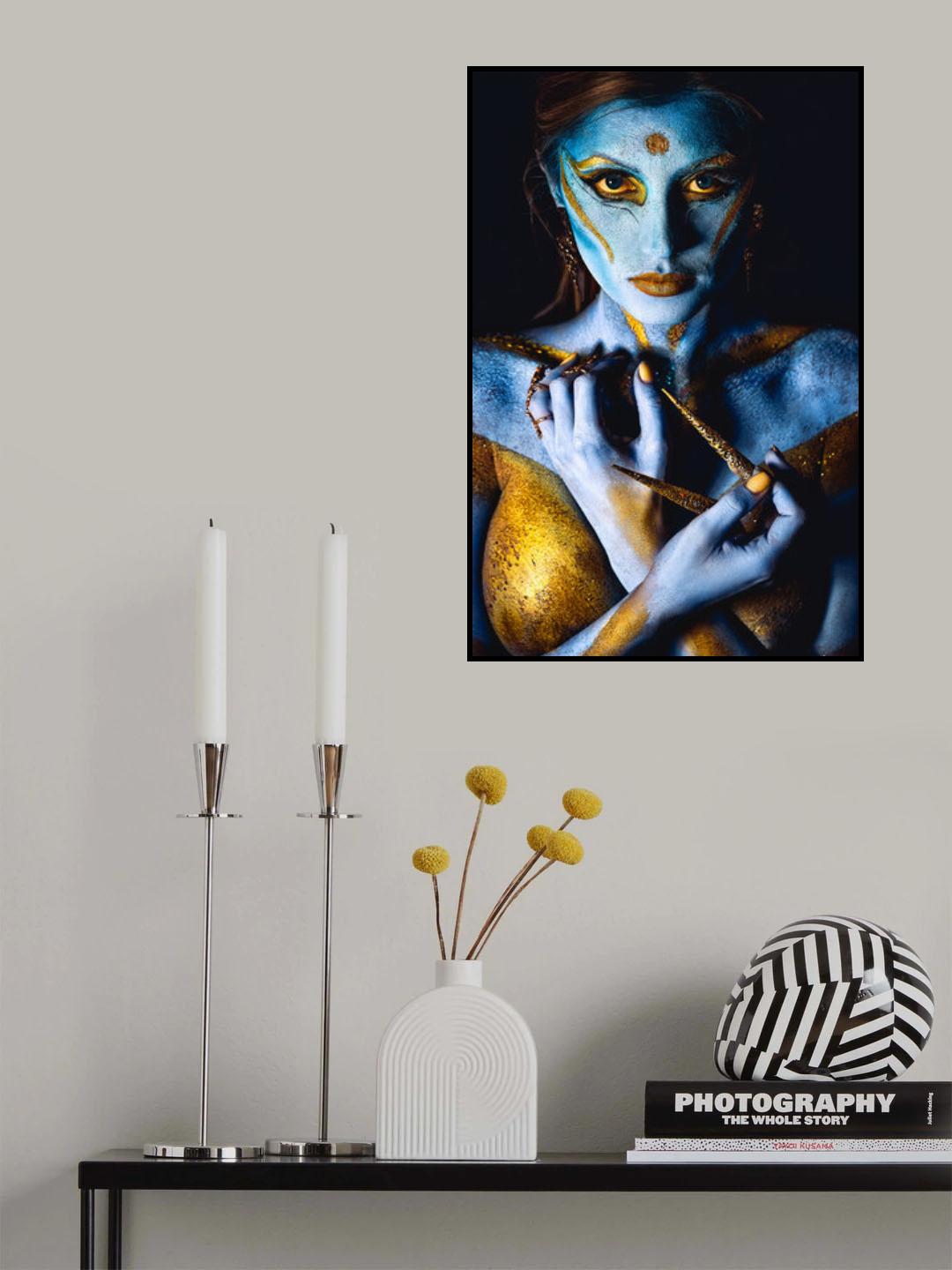 Of Gold and Blue Poster och Canvastavla