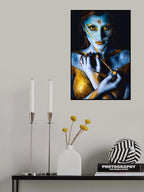 Of Gold and Blue Poster och Canvastavla