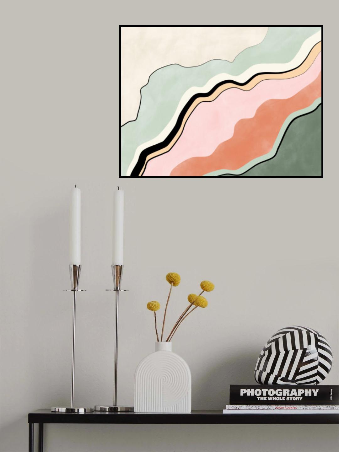 3x4 Aspectratio Pinkgreen38 Poster och Canvastavla