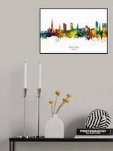 Preston England Skyline Poster och Canvastavla