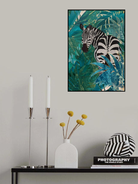 Zebra in the jungle 1 Poster och Canvastavla