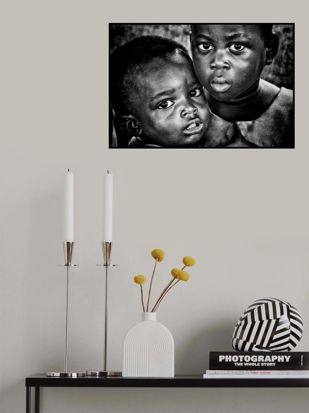 Two children in Benin Poster och Canvastavla