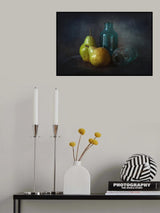 Pears In Blue and Teal Poster och Canvastavla