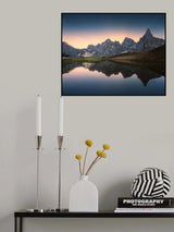 Mountain Lodge In Morning Poster och Canvastavla