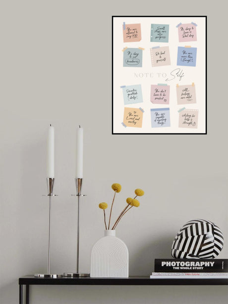 Note To Self Poster och Canvastavla