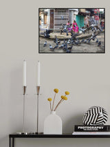 Morning chat and pigeons Poster och Canvastavla