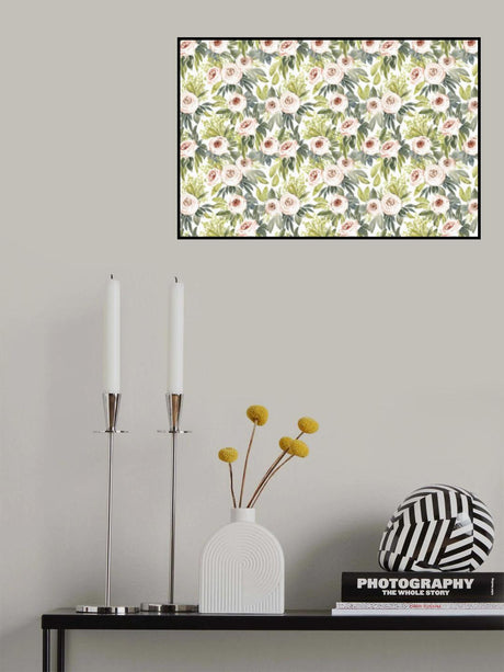 Ananada watercolor botanical pattern Poster och Canvastavla