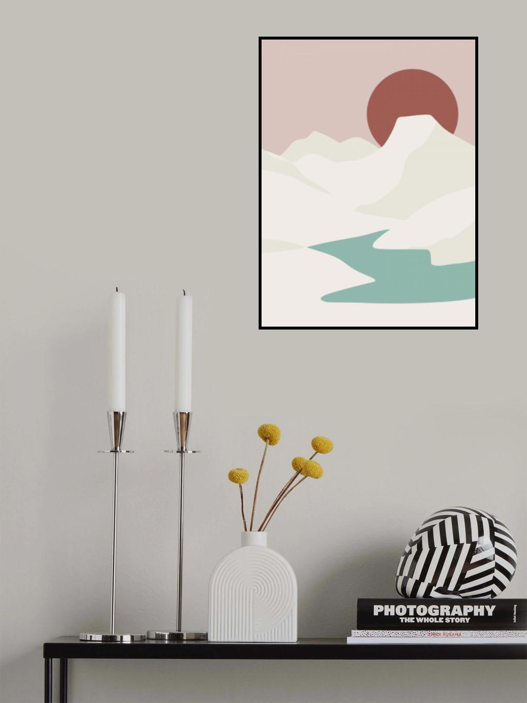 Minimal Volcanic Lake Poster och Canvastavla