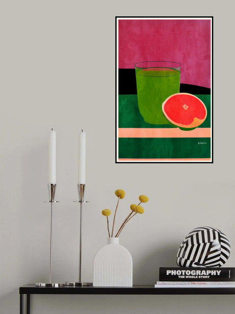 Pink, Little Grapefruit Poster och Canvastavla