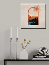 Window Desert Day and Sun Poster och Canvastavla